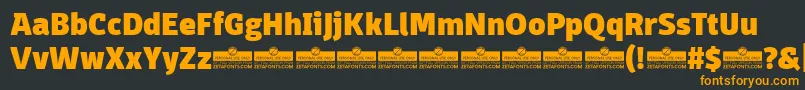 DomotikaHeavyTrial Font – Orange Fonts on Black Background