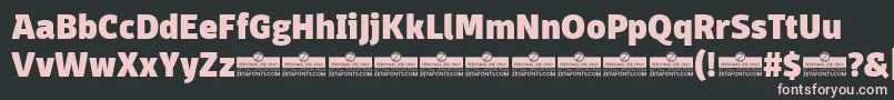 フォントDomotikaHeavyTrial – 黒い背景にピンクのフォント