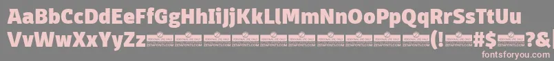 フォントDomotikaHeavyTrial – 灰色の背景にピンクのフォント