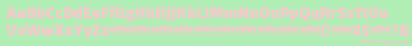 Шрифт DomotikaHeavyTrial – розовые шрифты на зелёном фоне