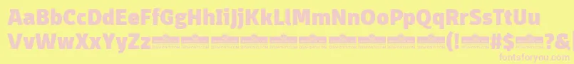 DomotikaHeavyTrial Font – Pink Fonts on Yellow Background