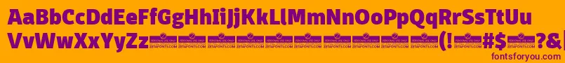 DomotikaHeavyTrial Font – Purple Fonts on Orange Background