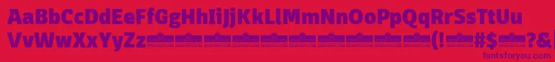 Шрифт DomotikaHeavyTrial – фиолетовые шрифты на красном фоне