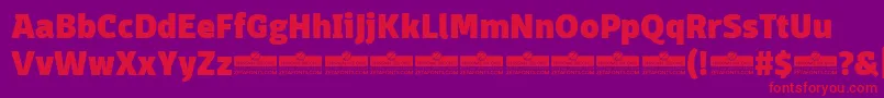 DomotikaHeavyTrial Font – Red Fonts on Purple Background