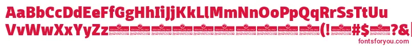 DomotikaHeavyTrial Font – Red Fonts on White Background