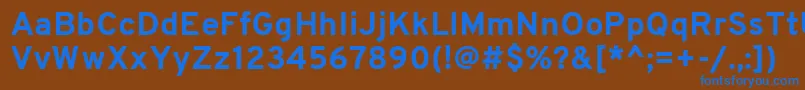 フォントOverpassBold – 茶色の背景に青い文字