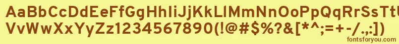 OverpassBold Font – Brown Fonts on Yellow Background