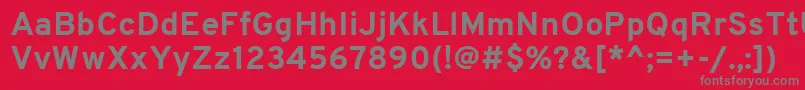 フォントOverpassBold – 赤い背景に灰色の文字