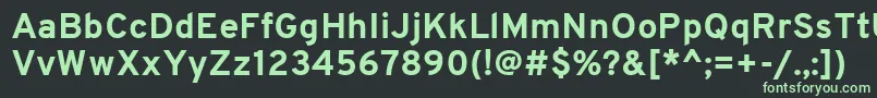 OverpassBold Font – Green Fonts on Black Background