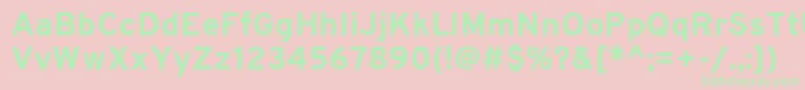 OverpassBold Font – Green Fonts on Pink Background