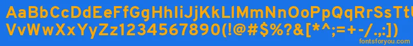 OverpassBold Font – Orange Fonts on Blue Background