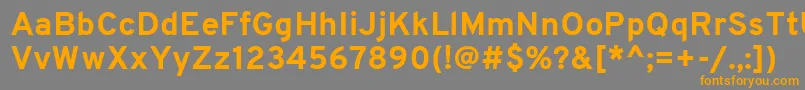OverpassBold Font – Orange Fonts on Gray Background