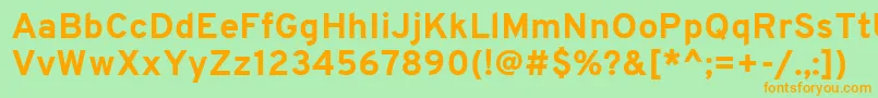 OverpassBold Font – Orange Fonts on Green Background