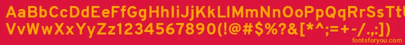 OverpassBold Font – Orange Fonts on Red Background