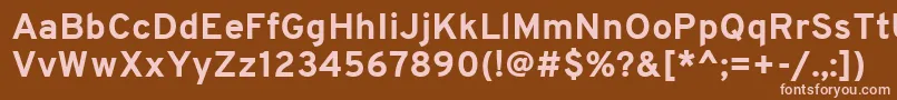 OverpassBold Font – Pink Fonts on Brown Background