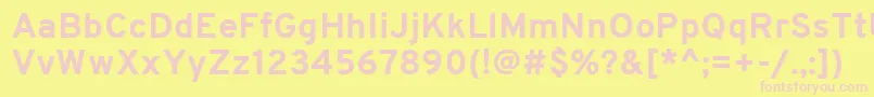 OverpassBold Font – Pink Fonts on Yellow Background