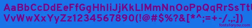 OverpassBold Font – Purple Fonts on Blue Background