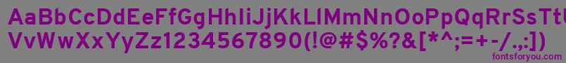 OverpassBold-Schriftart – Violette Schriften auf grauem Hintergrund