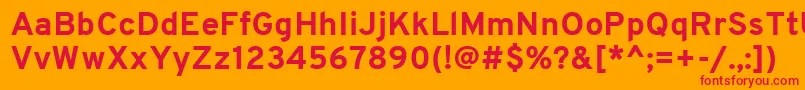 OverpassBold Font – Red Fonts on Orange Background