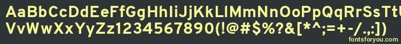 OverpassBold Font – Yellow Fonts on Black Background