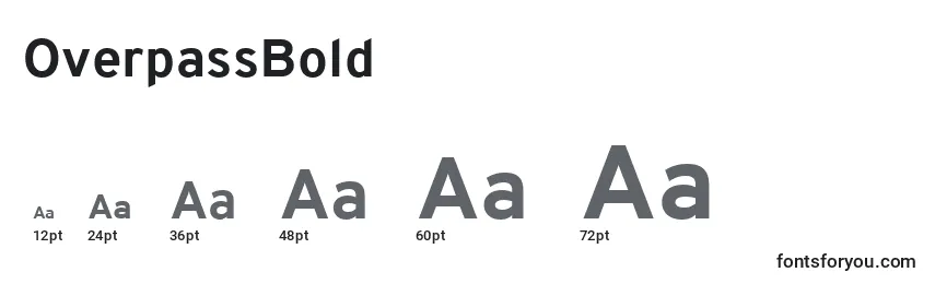 OverpassBold Font Sizes