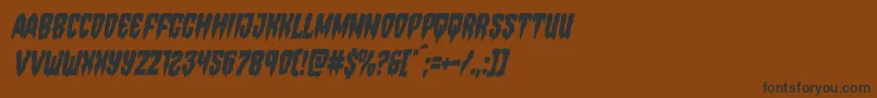 Hemogoblincondital Font – Black Fonts on Brown Background