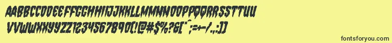 Hemogoblincondital Font – Black Fonts on Yellow Background