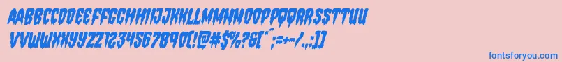 Hemogoblincondital Font – Blue Fonts on Pink Background