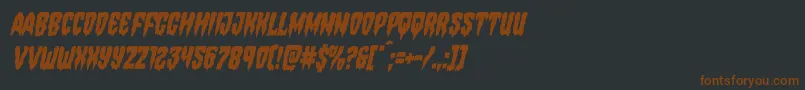 Hemogoblincondital Font – Brown Fonts on Black Background