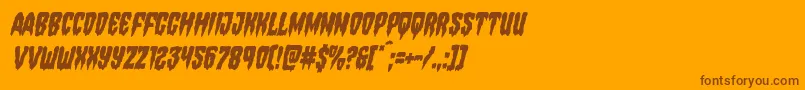 Hemogoblincondital Font – Brown Fonts on Orange Background