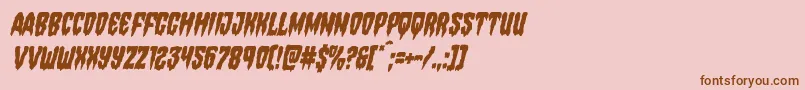 Hemogoblincondital Font – Brown Fonts on Pink Background