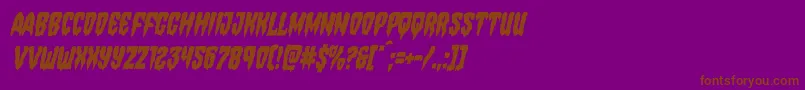More about Hemogoblincondital Font Hemogoblincondital Font – Brown Fonts on Purple Background