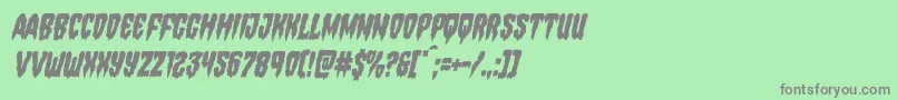 Hemogoblincondital Font – Gray Fonts on Green Background