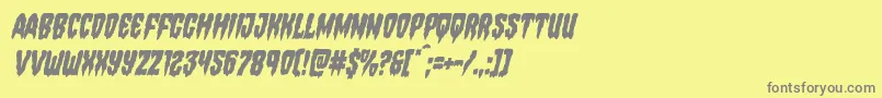 Hemogoblincondital Font – Gray Fonts on Yellow Background
