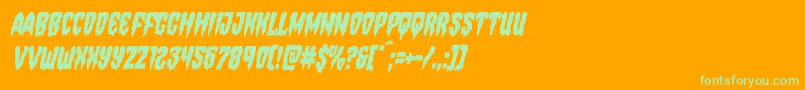 Hemogoblincondital Font – Green Fonts on Orange Background