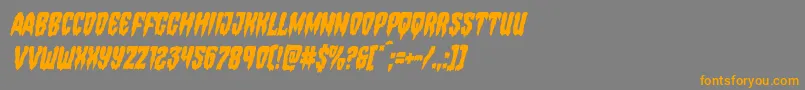 Hemogoblincondital Font – Orange Fonts on Gray Background
