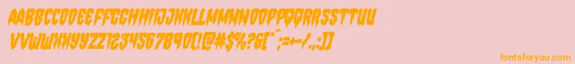 Hemogoblincondital Font – Orange Fonts on Pink Background