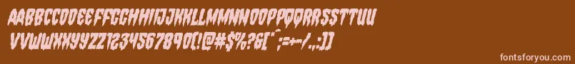 Hemogoblincondital Font – Pink Fonts on Brown Background