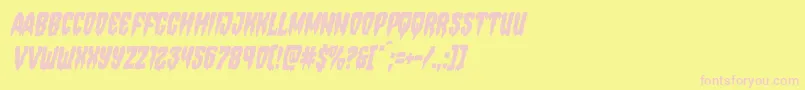 Hemogoblincondital Font – Pink Fonts on Yellow Background