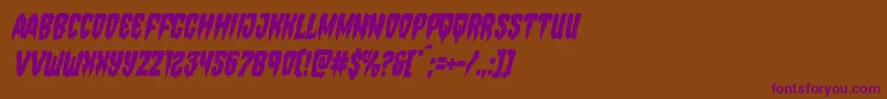 Hemogoblincondital Font – Purple Fonts on Brown Background