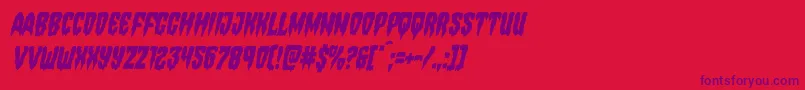 Hemogoblincondital Font – Purple Fonts on Red Background