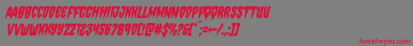 Hemogoblincondital Font – Red Fonts on Gray Background