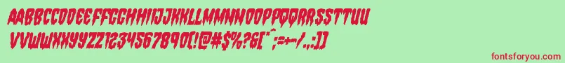 Hemogoblincondital Font – Red Fonts on Green Background