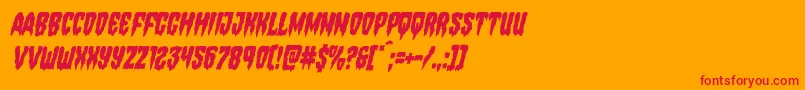 Hemogoblincondital Font – Red Fonts on Orange Background