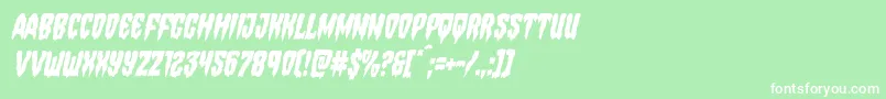 Hemogoblincondital Font – White Fonts on Green Background