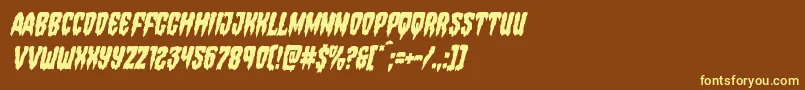 Hemogoblincondital Font – Yellow Fonts on Brown Background