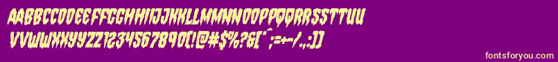 Hemogoblincondital Font – Yellow Fonts on Purple Background