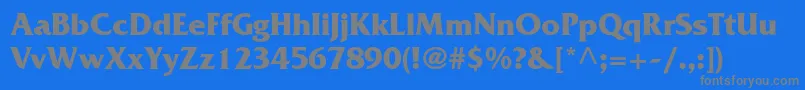 AgfriquercBold Font – Gray Fonts on Blue Background