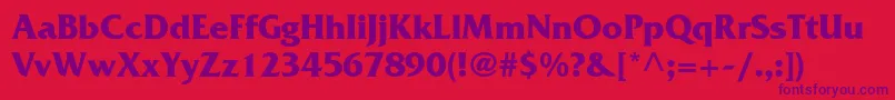 AgfriquercBold Font – Purple Fonts on Red Background