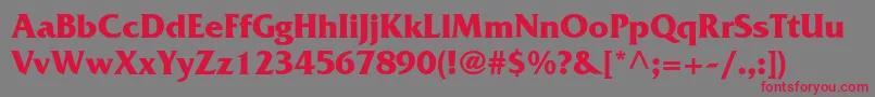 AgfriquercBold Font – Red Fonts on Gray Background